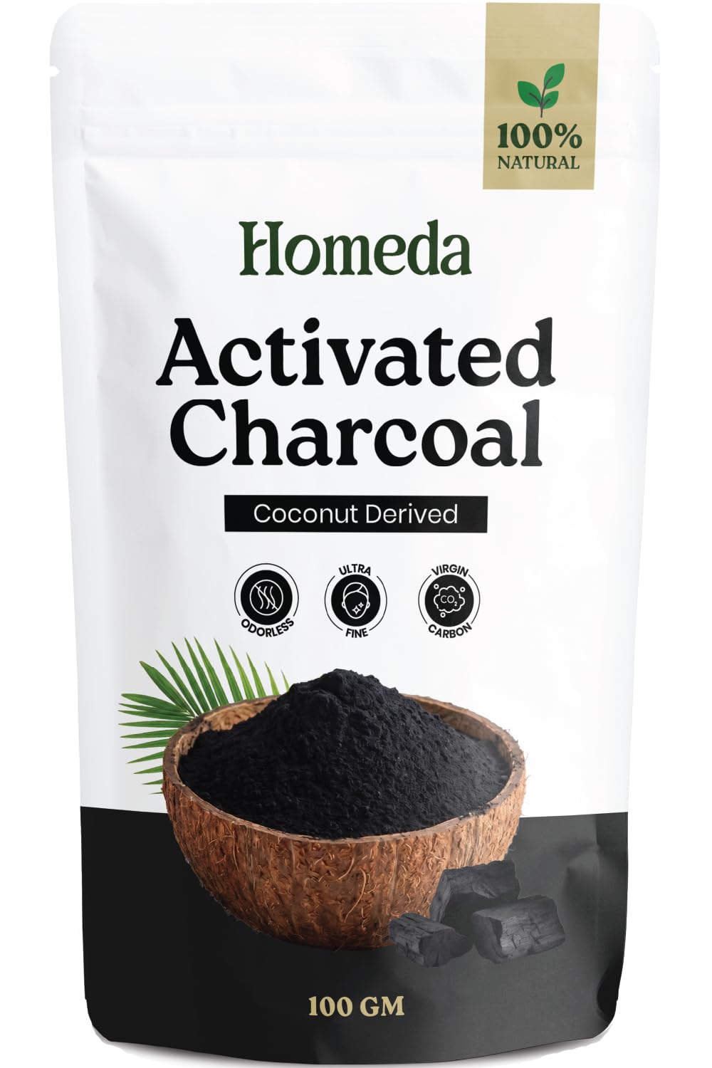 Homeda Activated Charcoal Powder (100g) Coconot