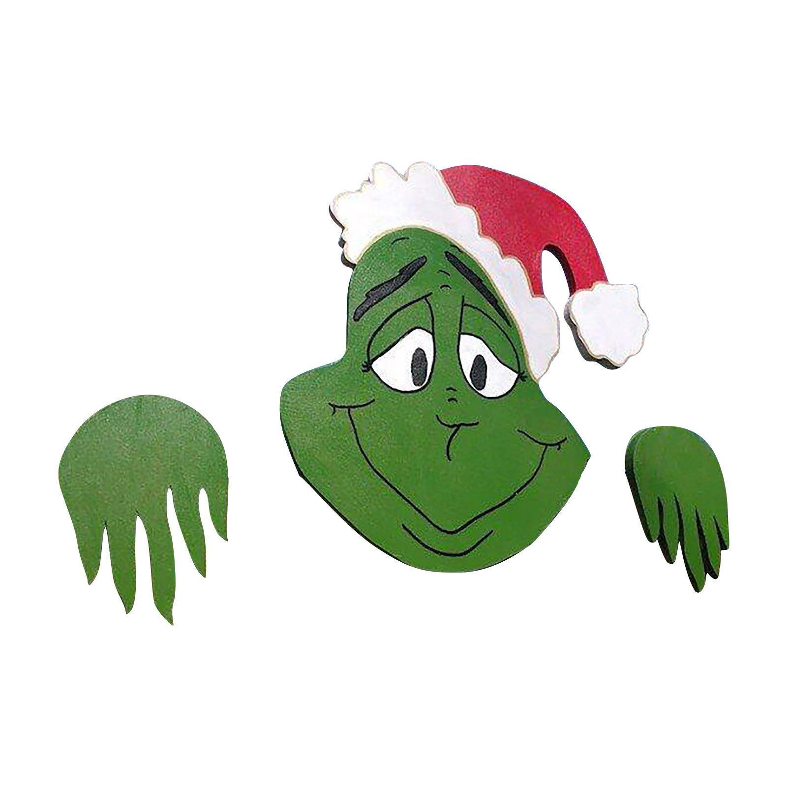 

Christmas Ornaments Reindeers Animal Fence Peeker Christmas Decoration One Size зелёный