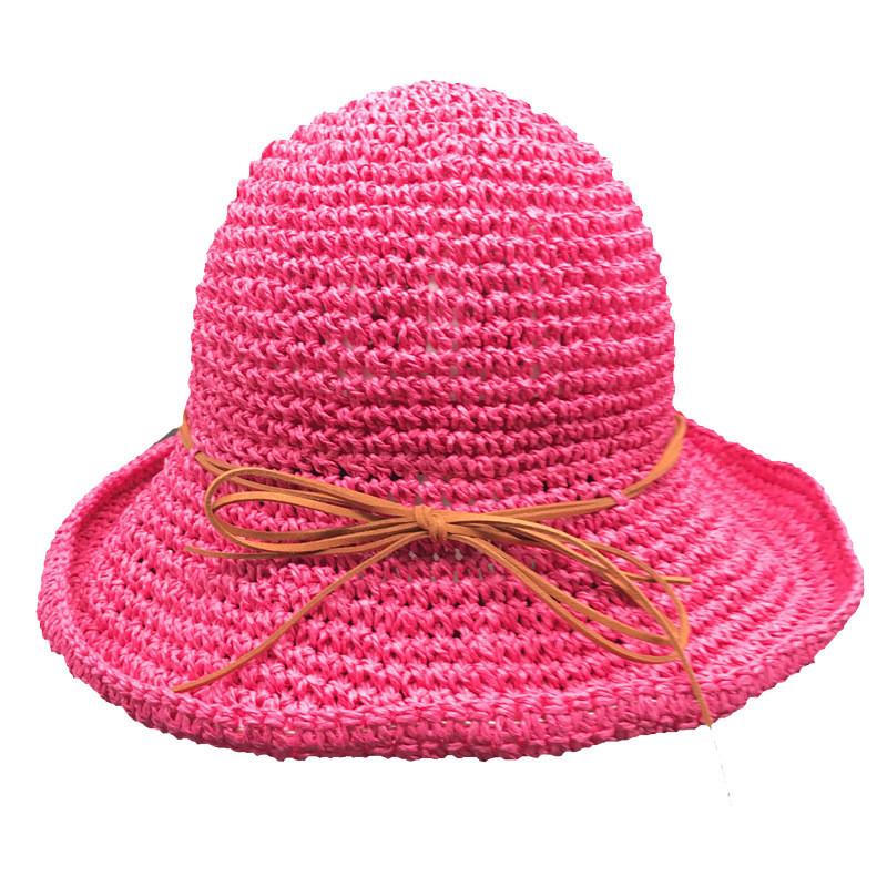 Handwoven Straw Hat For Women With Large Brim Summer Sunshade Foldable Sun Hat For Beach And Outdoor Use