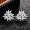 Marquise-Schliff Florale Zirkon-Ohrringe Zierliches Nischen-Design Ohrringe
