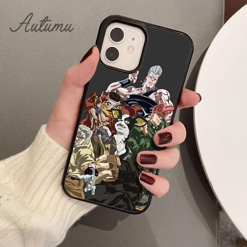 Etui na telefon Anime Jojo's Bizarre Adventure na iPhone'a 11 12 13 14 Pro Max mini X XR XS SE 2020 6S 7 8 Plus Samsung S21 S22