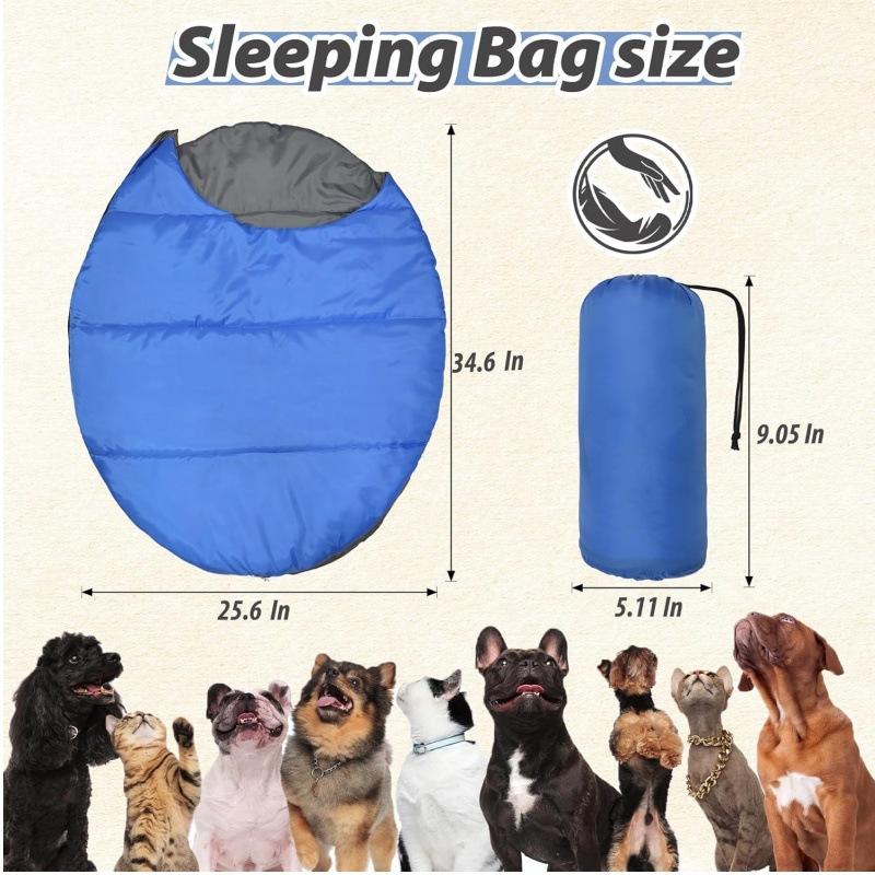 Pet Warm Sleeping Bag Outdoor Beach Camping Portable Mummy Lightweight Waterproof Winter Pet Sleeping Bag