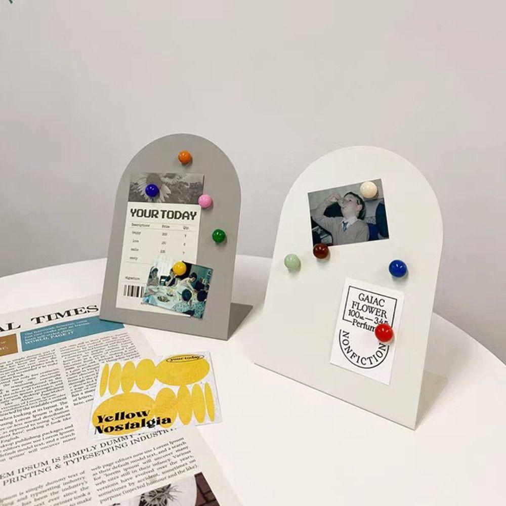 Vertikální úložná deska Velkokapacitní magnetický fotorámeček Nástěnka Kancelářský domácí stolní ozdoba