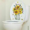 T251# Plants Flowers Butterflies Wall Sticker Bathroom Toilet Decor Decals Living Room Cabinet Home Decoration