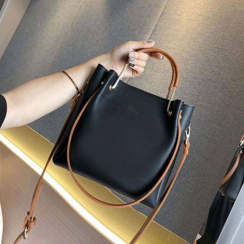 Bag Women's New Advanced Sense Bucket Bag Large Capacity Single Shoulder Hand Crossbody Bag