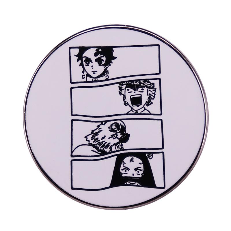 Demon Slayer Anime Lapel Pins Backpack Jeans Enamel Brooch Pin Women Fashion Jewelry Gifts Cartoon Badges