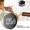 Digital Timer Magnetic Large LED Display Volume Adjustable Students Study Round Kitchen Countdown Cooking Baking Timer