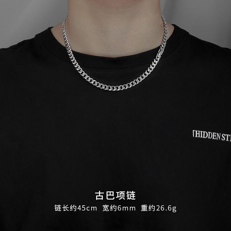 

Кубинская цепь не выцветает ожерелье мужское модное хип-хоп женское мужское ключичная цепочка мужская модная брендовая универсальная титановая стальная цепочка аксессуары