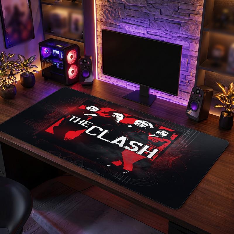 The Clash Print Large Mouse Pad Smooth Surface Anti?Slip Desk Mat For Gaming Office Laptop Decoration