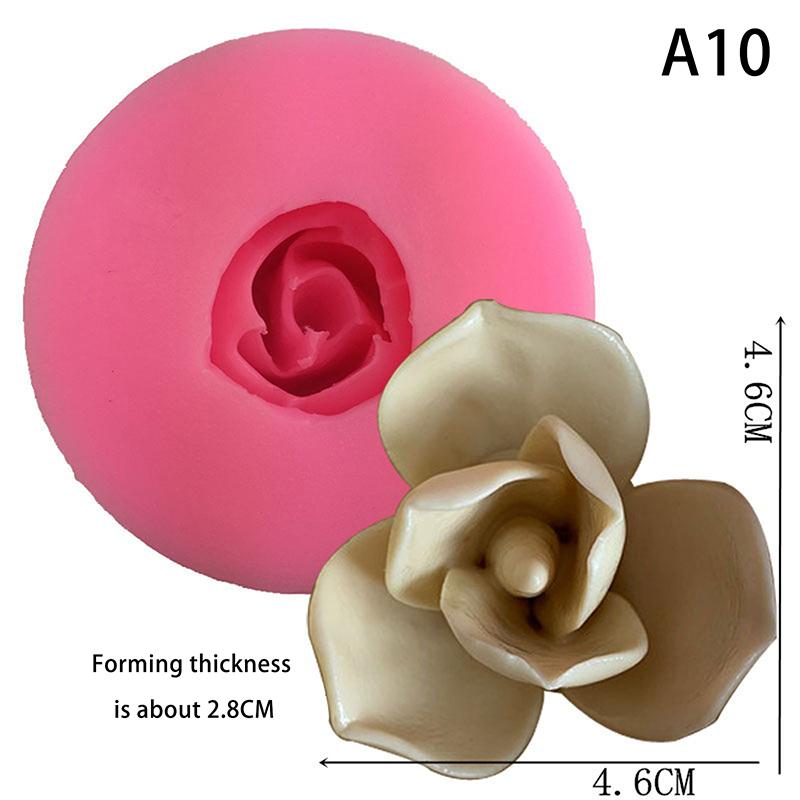 3D Flower Silicone Mold Cake Fondant Candle Clay Cupcake Jelly Candy Chocolate Decoration Durable Baking Mould