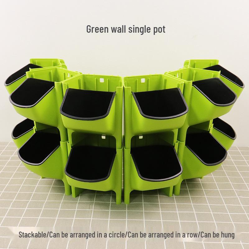 Mobile Vertical Garden Planter: Creative Resin Flower and Vegetable Pot for Balcony Greening