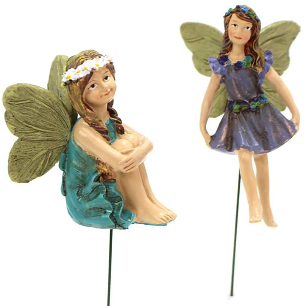 6pcs Fairies Miniature Figurines Accessories For Garden Decor, Fairy-Ornament
