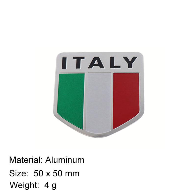 Premium Italy Italian National Flag for Laptop Wall SUV Off Road car Engine Hood Fender trunk Tail Rear Decal Emblem Badge Sticker