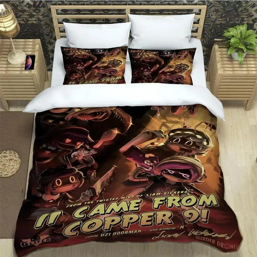 Murder Drones Cartoon Printed Bedding Sets Exquisite Bed Supplies Set Duvet Cover Bed Comforter Set Bedding Luxury Birthday Gift