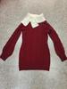 Autumn/Winter Slimming Waist Bodycon Off-Shoulder Knit Dress with Bowknot – French Spicy Style for Women