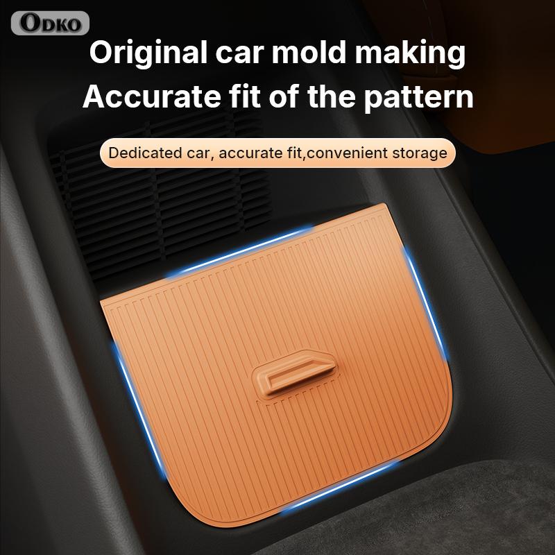 Custom Silicone Storage Box Cover For Xiaomi Yu7 2025 2026 Storage Box Center Hidden Box Organizer Interior Accessories