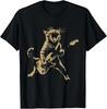 Rock Cat Playing Guitar - Funny Guitar Cat T-Shirt