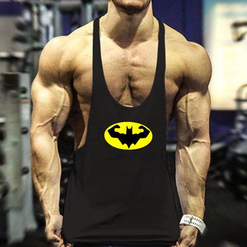 Summer Muscle Gym Men's Loose Leisure Sports Vest Fashion Trendy I-Shaped Fine Training Breathable Sleeveless T-shirt