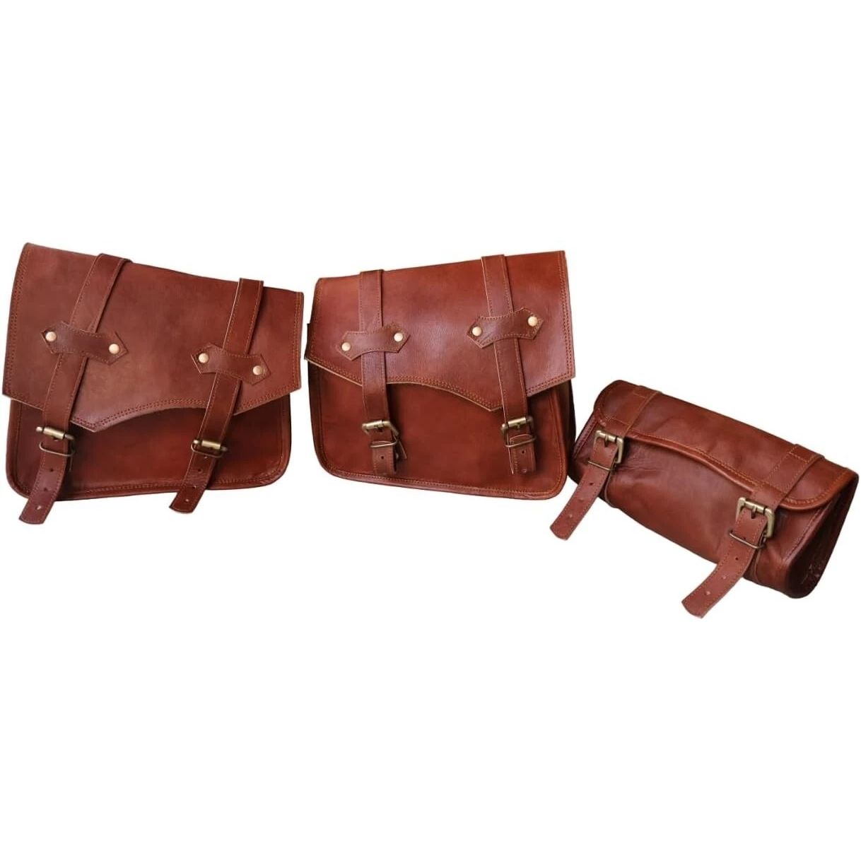 

Кожаная сумка для мотоцикла из козы, седельные сумки, боковые кофры, седельная сумка, коричневый инструмент