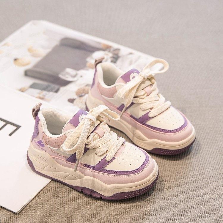 

Boys shoes 2025 new autumn board shoes little white shoes children s running sports shoes girls middle-aged and older children s running shoes 31 yards inner length 19cm фиолетовый