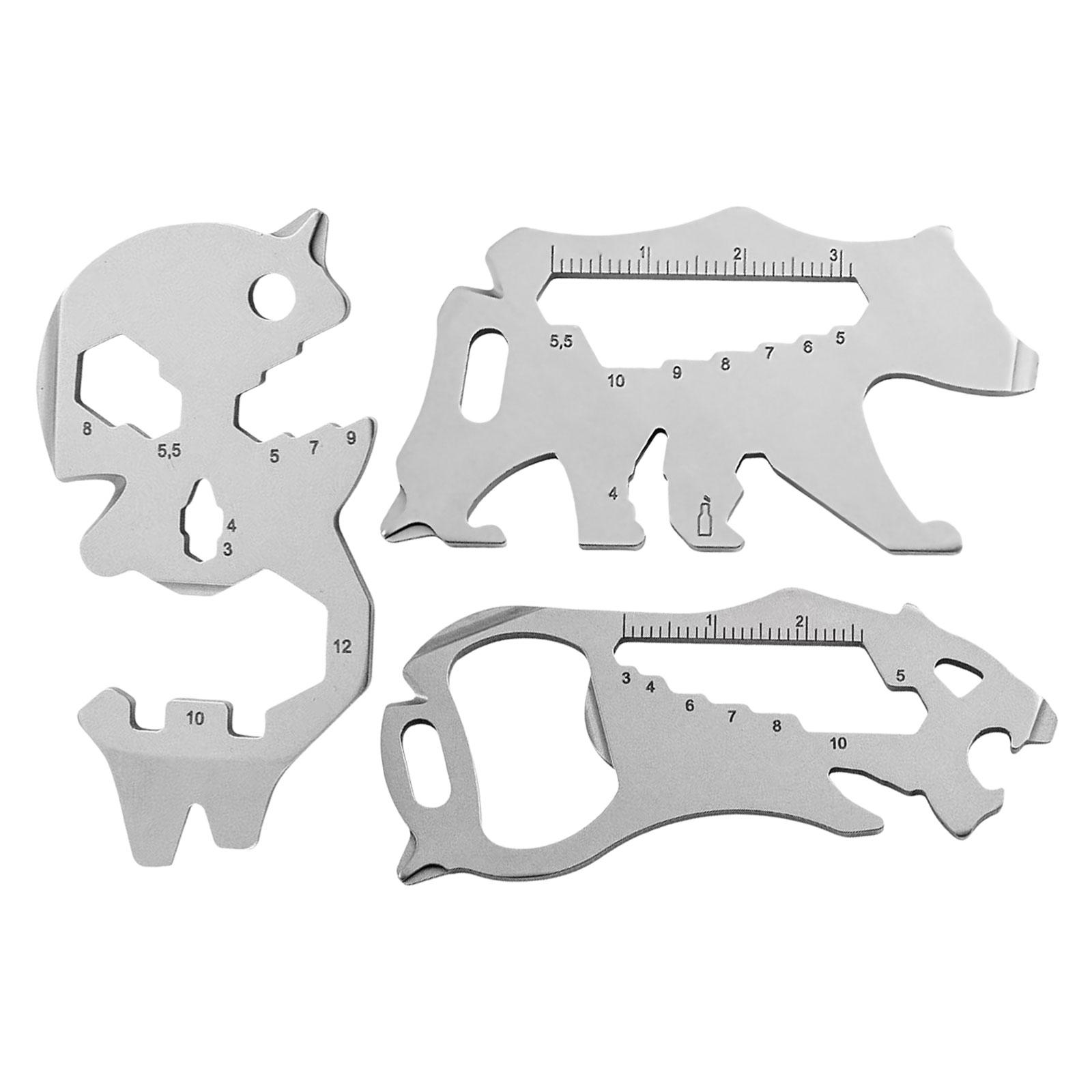 

3lots Optional Outdoor Camping Multitool Stainless Steel Tool Hiking Accessories for Outdoor Survival срібний