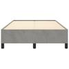 Bed Frame without Mattress Light Grey 120 x 190 cm Velvet