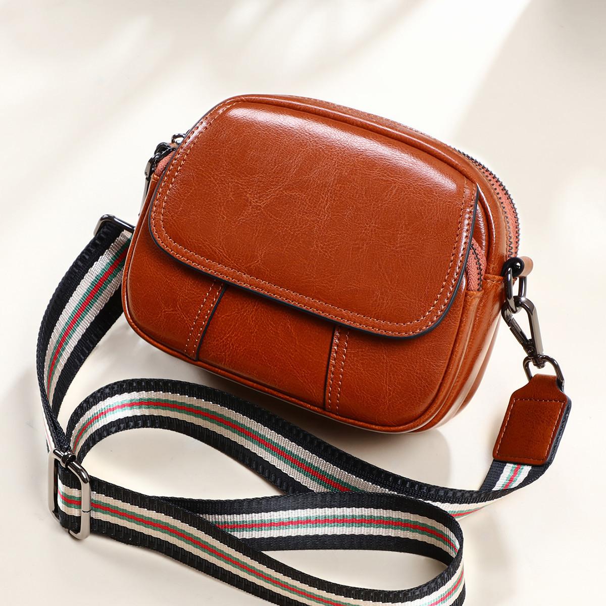 

Новая модная сумка через плечо из натуральной кожи для женщин, универсальная повседневная сумка через плечо, модная сумка через плечо 18*15*7（cm）