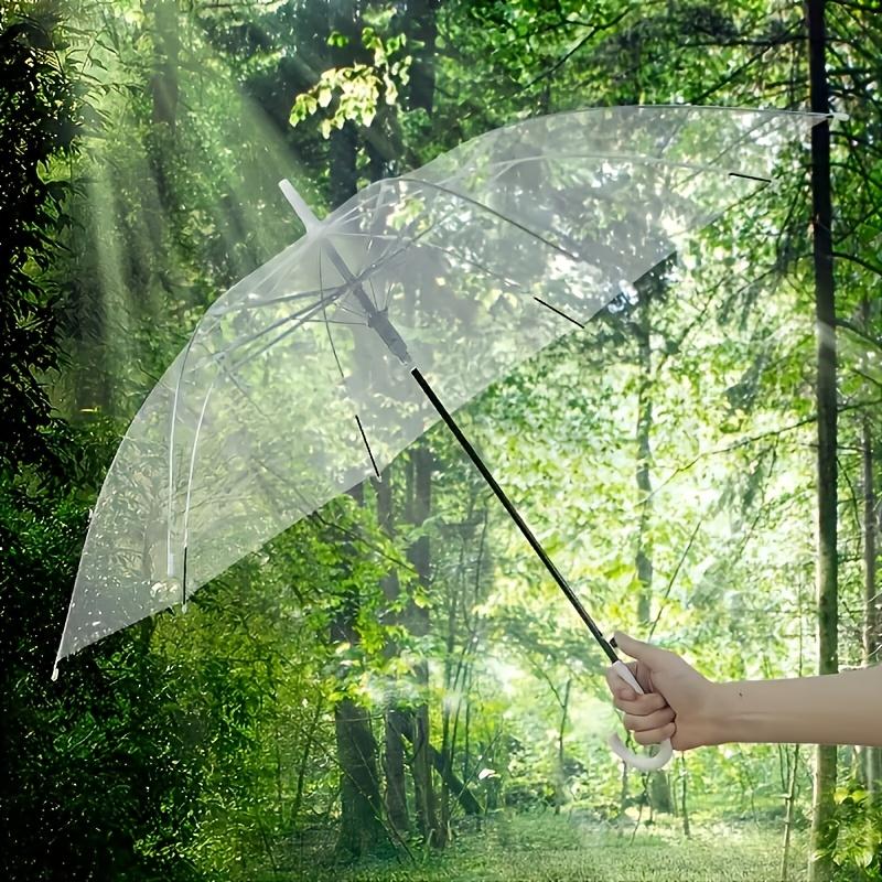 6pcs Transparent Bride and Groom Umbrellas Elegant Wedding Accessories Large Bridal Wedding Bachelor Party Supplies Decorations