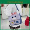 Adorable Plush Animal Pattern Handbag For Girls Spacious Commuting And School Use