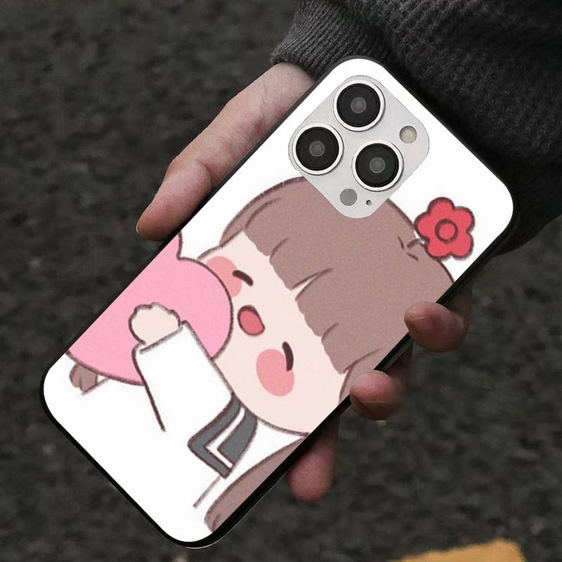Cute Cartoon Girl Phone Case For Iphone 7 8 Plus X Xr Xs 11 12 13 Se2020 Mini Mobile Iphones 14 Pro Max Case