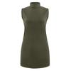 Women's Summer Casual Fashion Color Sleeveless Stitching Half Turtleneck Dress