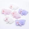 10Pcs Padded Plush Rabbit with Bow Appliques for DIY Clothes Hat Leggings Sewing Patches Headwear Hair Clips Decor Accessories