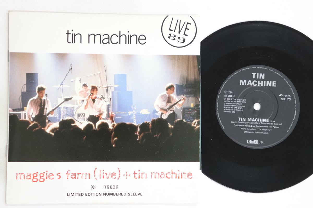 

7-дюймовая пластинка TIN MACHINE - Tin Machine / Maggie s Farm MT73 EMI USA 1989 UK Рок Б/У