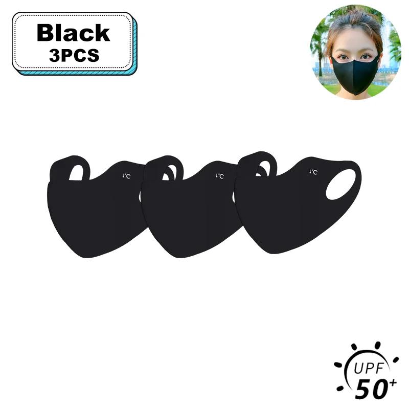 1-20 Pcs Summer UV Protection Mask 3D Ice Silk Breathable Traceless  Sunscreen Riding Mask Fashionable Hyaluronic Acid
