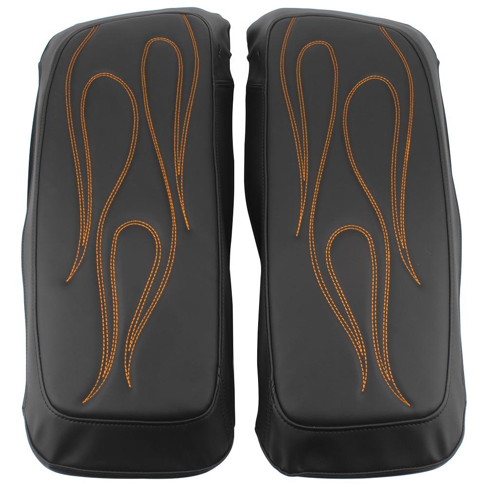 Motorcycle Accessory 1Pair Rear Hard Saddlebag Lid Covers Leather Fit For Harley Touring Road King Special FLHRXS 2017-2024