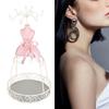 Modell Kleid Hochhackige Schuhe Ohrring Halskette Ring Schmuckhalter Ständer Display(Eisenregal)