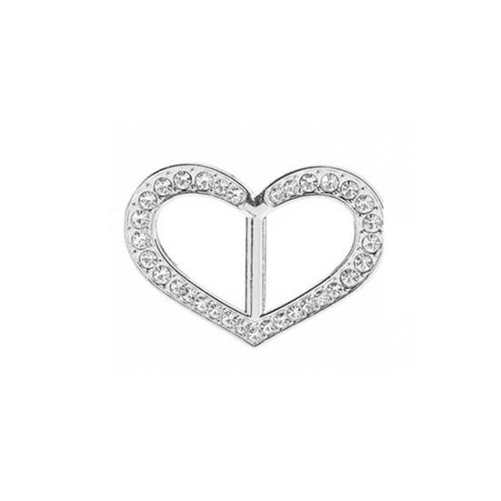 Scarf Buckle Clip for Women Smooth Edges No Snag Silk Ring with Rhinestones Non-Slip