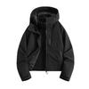 Women's Short Grid Polar Fleece 3-in-1 Detachable Mountain Jacket for Outdoor Mountaineering and Tibet Travel