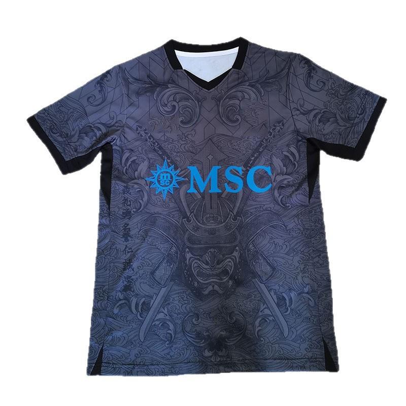 Maglia da Calcio per Tifosi del Napoli da Uomo a Maniche Corte Kit Casa Trasferta Alternativo Traspirante Fibra di Bambù Maglia da Calcio