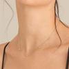 Smooth Twist Link Point 925 Silver Necklace N038-02H
