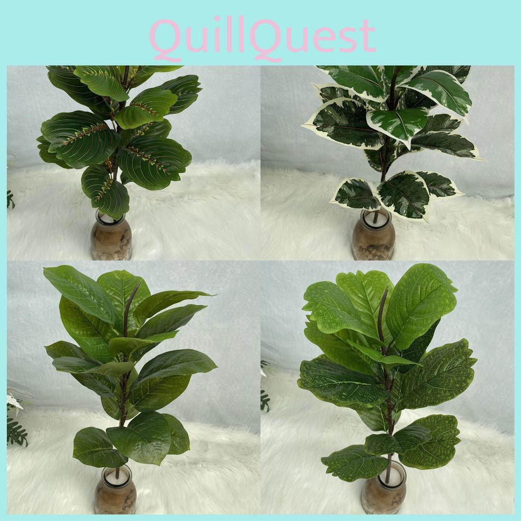 Pianta Realistica Fogliame Ficus Elastica Artificiale Decorazione Casa Matrimonio Ufficio