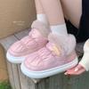 Fashion Furry Winter Women Ankle Boots Waterproof Chunky Platform Soft Sole Warm Plush Outdoor Cold Proof Cotton Shoes for Lady