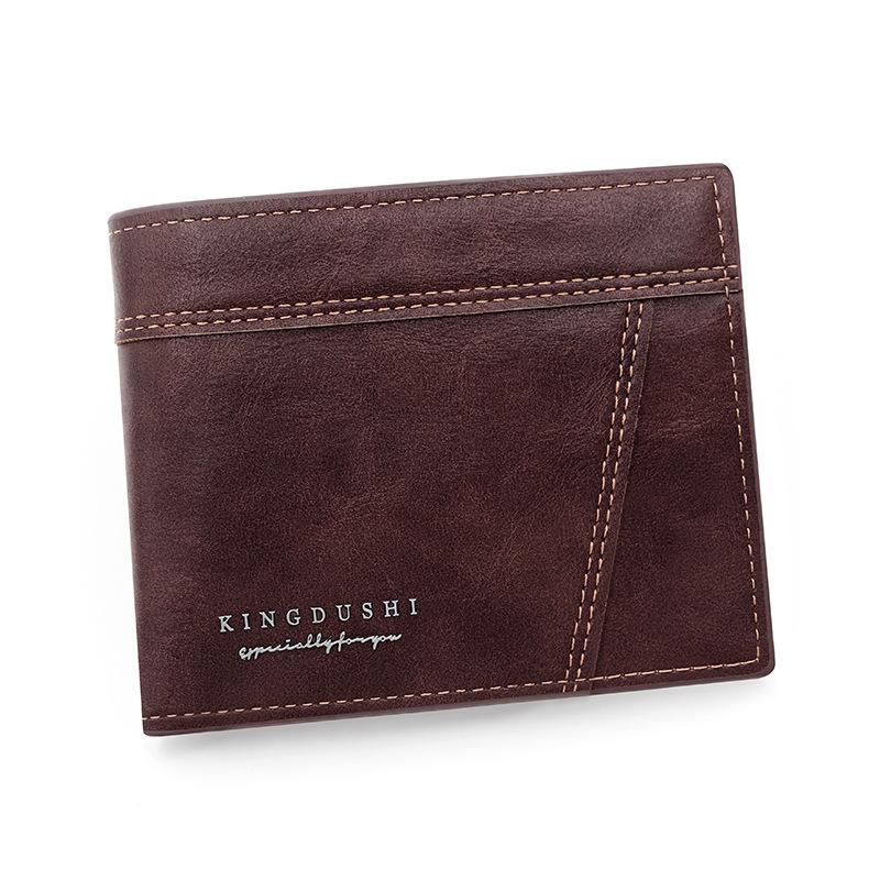 

New Men s Business Wallet Classic Spliced Zipper Multi Card Short Wallet Large Capacity Card Bag Zero Wallet кавовий