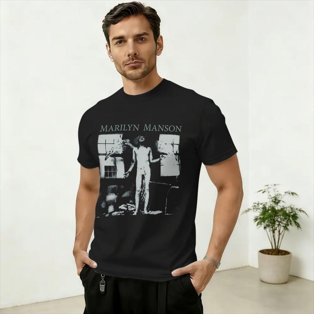 Marilyn Unisexson Band Holy Wood Cotton TShirt For Couple Beach Vintage TShirts Crew Neck Trendy Cool Tees Oversized Tops