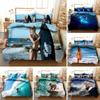 Strand Surfen Bettwäscheset Landschaft Bettdecke Mode Modern 3D-Druck Luxuriöses Bettbezugset Heimtextil Queen King Einzelgröße