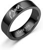 Pinky Promise Couple Rings Hand in Hand Ring Stainless Steel High Polish I Love You Carved Wedding Band Statement Ring for Women Men Friendship