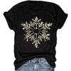 Winter T-Shirt for Women Family Christmas Party Tops Funny Xmas Baby It's Cold Outside Snowman Graphic Tees