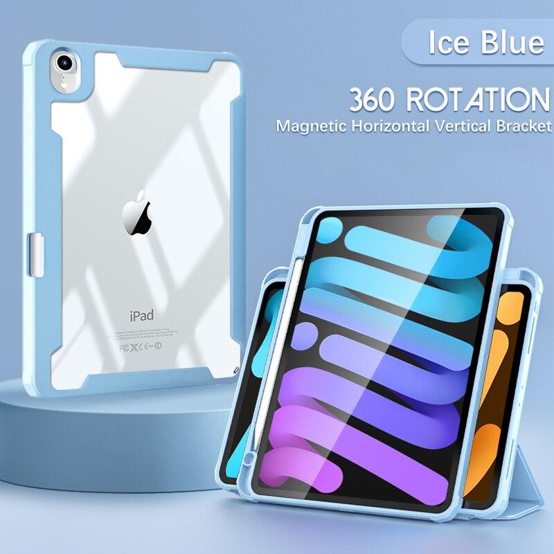 Rotate 360° Pencil Case for Ipad Air 5 Case 2022 Pro 11 Case 2021 IPad 9th Generation Case 10.2 Mini Magic Funda Ipad Air 4 Protection Case