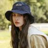 Letter Drawstring Bucket Hat Hiking Sun Protection Hat