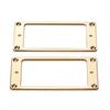 2Pcs Flat Aluminum Alloy Pickup Mounting Ring Set Bridge Neck Pickups Cover Frame Replacement Parts for Electric Guitar